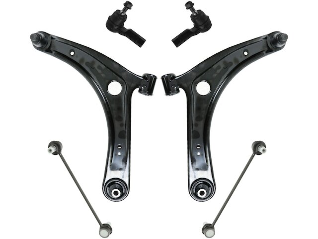 Control Arm Ball Joint Tie Rod and Sway Bar Link Kit 6 Piece Set - 2008-2017 Mitsubishi Lancer (Excluding Evo Models) - TRQ 26828-07804339