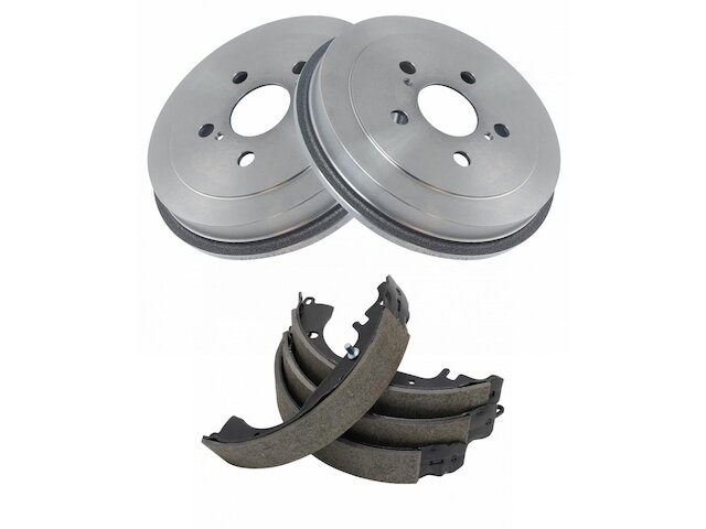 Rear Brake Drum and Brake Shoe Kit - 2003-2008 Toyota Corolla (From 03/00/2003) - TRQ 8017-07817662