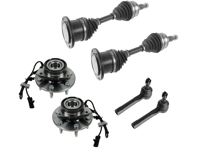 Front Axle Wheel Hub Tie Rod End Kit 6 Piece - 2000-2006 Chevrolet Tahoe - TRQ 3731-07821651