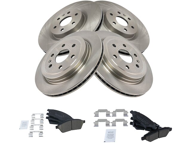 Front and Rear Brake Pad and Rotor Kit - 2010-2016 Cadillac SRX - TRQ 92752-07823632