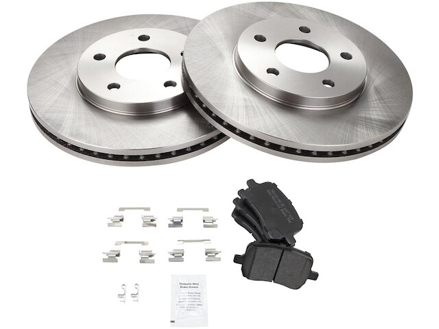 Front Semi Metallic Brake Pad and Rotor Kit - 5 Lug - 2006-2011 Chevrolet HHR - TRQ 18619-07827582