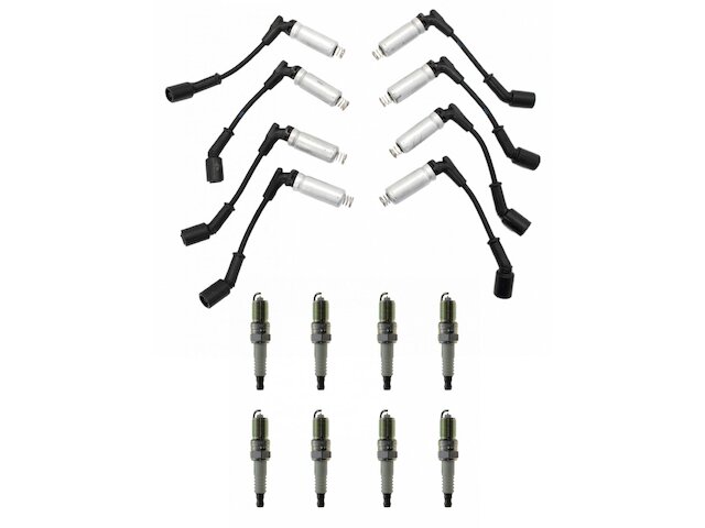 Spark Plug Wire Set with Spark Plugs 9 Piece - 2007-2008 GMC Sierra 1500 - DIY Solutions 19022-07829260