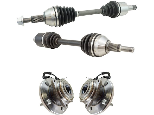 Front Axle and Wheel Bearing Hub Assembly Kit - 4 Piece - 2008-2016 Chrysler Town and Country FWD 4.0L V6 - TRQ 28819-07835354