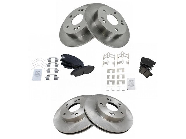 Front and Rear Brake Pad and Rotor Kit - 2012 Honda Civic EX - TRQ 118456-07835985