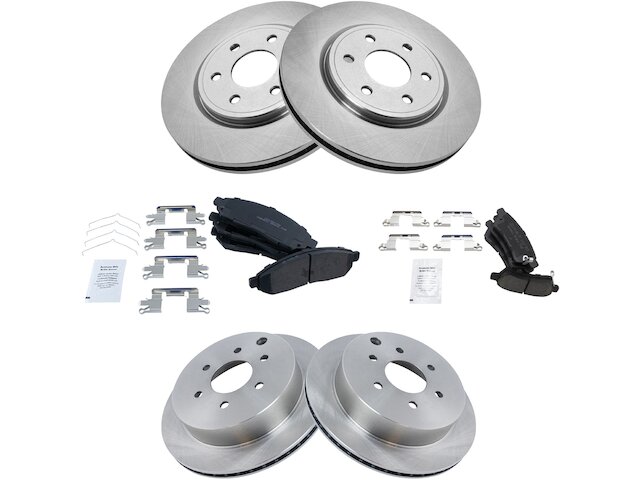 Front and Rear Ceramic Brake Pad and Rotor Kit - 2005-2021 Nissan Frontier 4.0L V6 - TRQ 18397-07840318