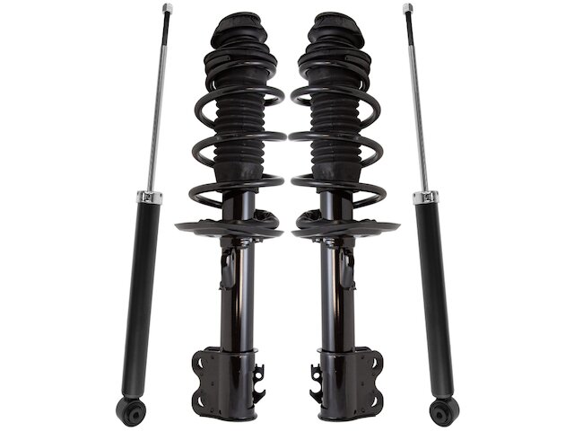 Front and Rear Shock Strut and Coil Spring Kit 4 Piece - 2012-2015 Toyota Yaris - TRQ 118758-07848992