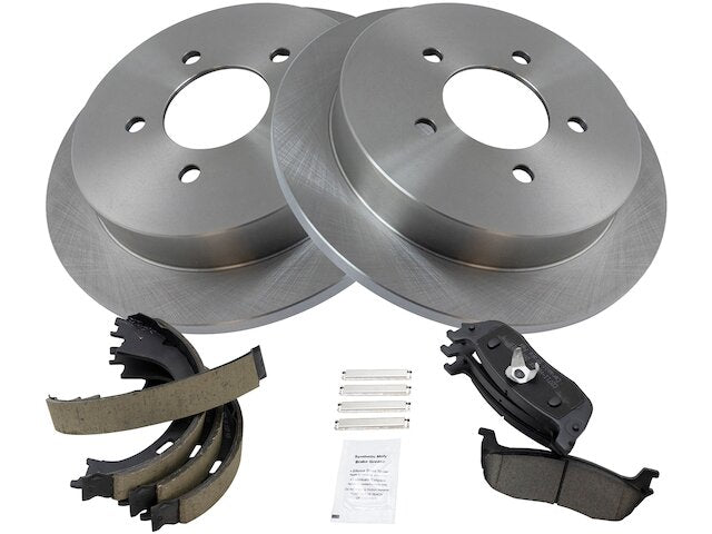 Rear Brake Pad Rotor and Parking Brake Kit - 1997-2002 Ford Expedition - TRQ 5246-07849919