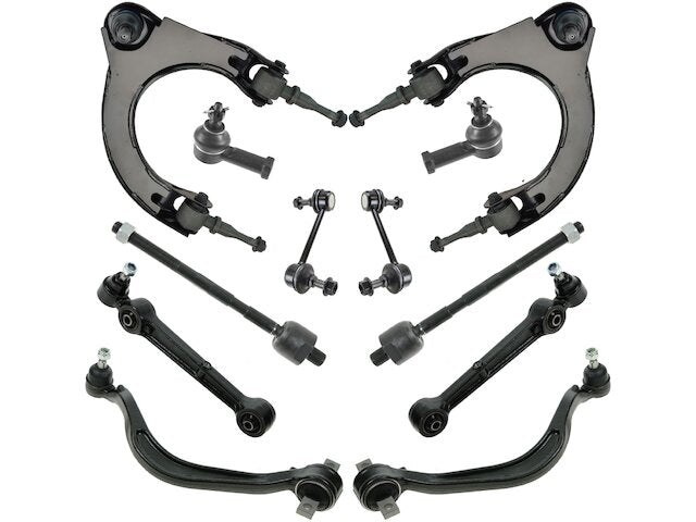 Front Control Arm Ball Joint and Sway Bar Link Tie Rod Kit - 12 Piece - 1995-1999 Mitsubishi Eclipse - TRQ 7128-07850635