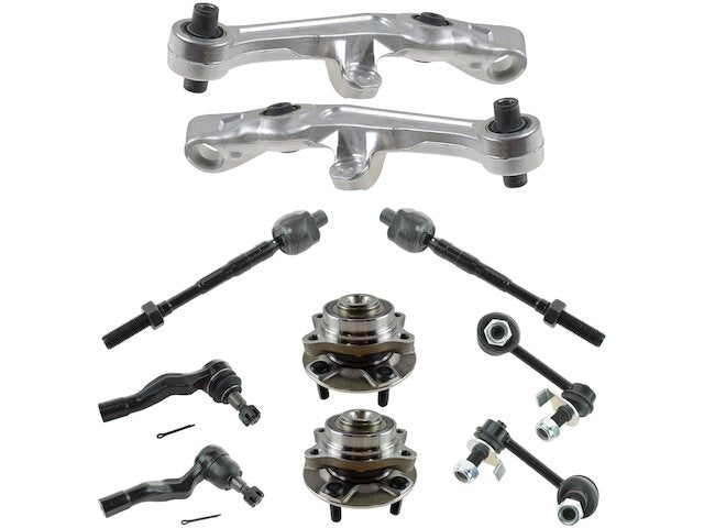 Front Control Arm Wheel Hub Tie Rod End Kit 10 Piece - 2003-2004 Nissan 350Z - TRQ 6656-07888423