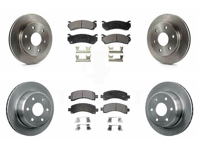 Front and Rear Brake Pad and Rotor Kit - 2000-2006 GMC Yukon XL 1500 4WD - TRQ 4306-07891256