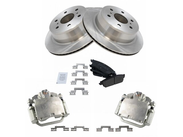 Rear Brake Pad Rotor and Caliper Set - 2007-2013 GMC Sierra 1500 - TRQ 19022-07897949