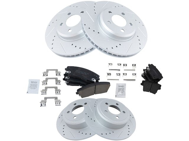 Front and Rear Brake Pad and Rotor Kit - 2005-2010, 2012-2020 Chrysler 300 - TRQ 18229-07898056