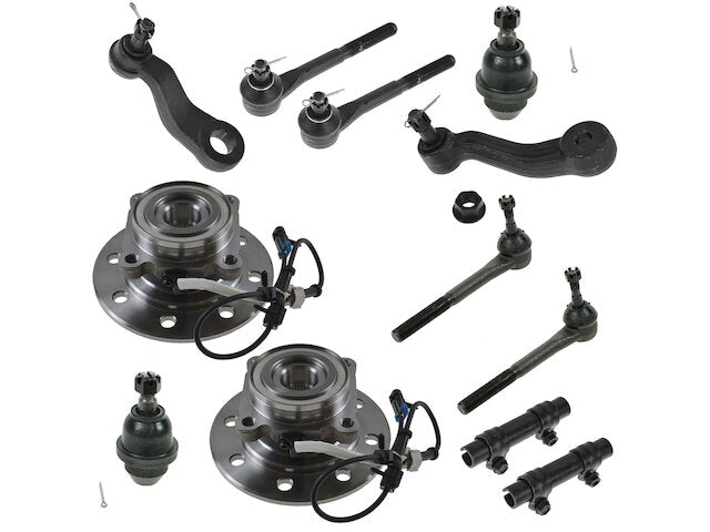 Front Wheel Hub Ball Joint Tie Rod End Kit 12 Piece - 1995-1999 Chevrolet K1500 Suburban 4WD 6.5L V8 Diesel - TRQ 3395-07905646