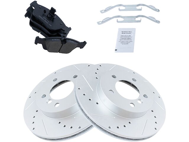Front Brake Pad and Rotor Kit - 2000 BMW 323i Wagon - TRQ 959-07909639