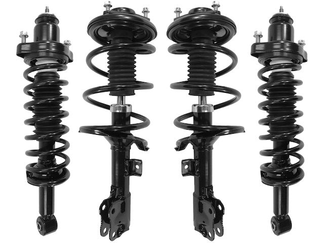 Front and Rear Strut and Coil Spring Assembly Kit - 4 Piece - 2008-2010 Mitsubishi Lancer ES DE (Excludes GTS Models) - Unity 26828-07912179