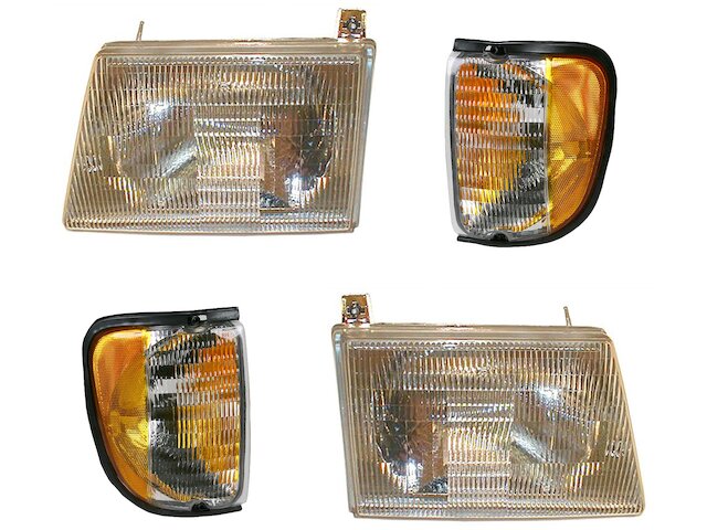 Headlight Assembly and Parking Light Kit 4 Piece - 1992-1996 Ford E250 Econoline - DIY Solutions 5117-07914287