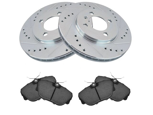 Front Brake Pad and Rotor Kit - 1987-1991 BMW 325i - TRQ 975-07917368