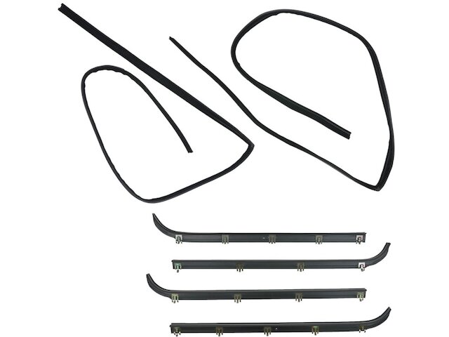 Front Door Window Belt Weatherstrip Kit - 6 Piece Set - 1987-1996 Ford Bronco - DIY Solutions 4962-07920659