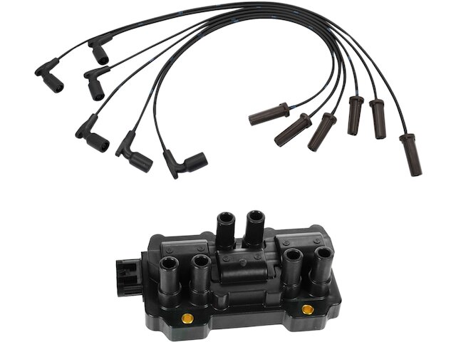 Ignition Coil and Spark Plug Wire Set 2 Piece - 2007-2013 Chevrolet Silverado 1500 4.3L V6 - TRQ 19009-07925250