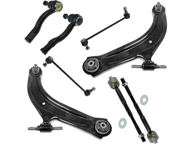Control Arm Sway Bar Link Tie Rod Kit - 8 Piece - 2007-2012 Nissan Sentra - TRQ 19005-07927335
