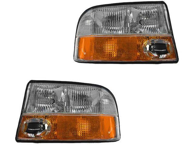 Headlight Assembly Set of 2 - 1998-2004 GMC Sonoma with Integrated Fog Lights - DIY Solutions 4209-07927963