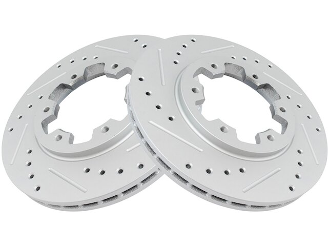 Front Brake Rotor Set 2 Piece - 1986-1994 Nissan D21 4WD - TRQ 6680-07933751
