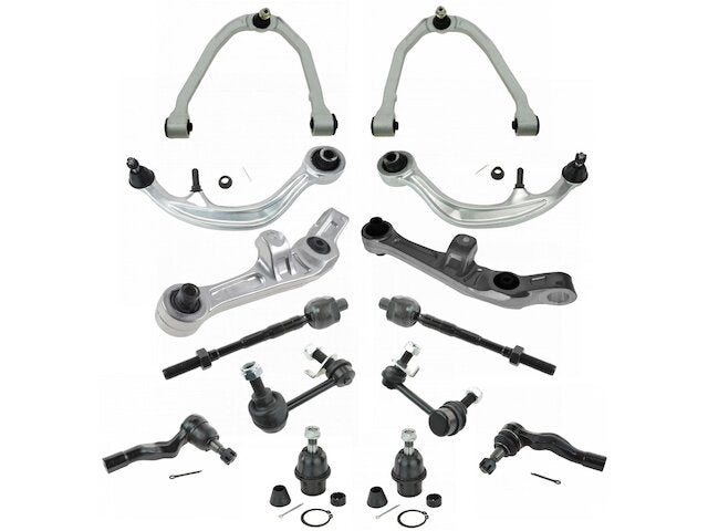 Front Control Arm Ball Joint Tie Rod and Sway Bar Link Kit 14 Piece - 2003-2004 Infiniti G35 RWD Coupe - TRQ 6703-07944796