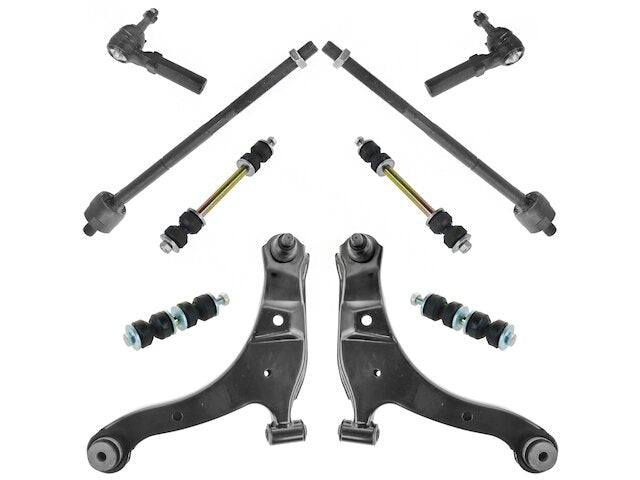 Front and Rear Control Arm Sway Bar Link Tie Rod Kit 10 Piece - 2000-2005 Dodge Neon - TRQ 1941-07946987