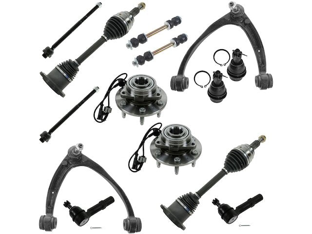 Front Control Arm Ball Joint Tie Rod End Kit 14 Piece - 2007-2014 Chevrolet Suburban 1500 4WD - TRQ 18976-07947284