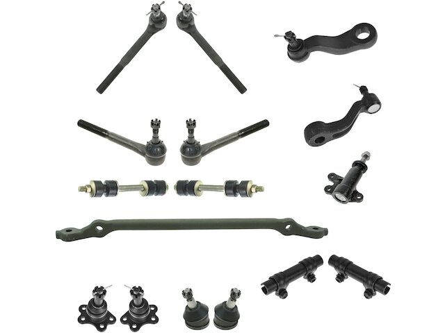 Front Ball Joint Sway Bar Link Tie Rod End Kit 16 Piece - 1995-1999 GMC Yukon RWD - TRQ 4297-07959559