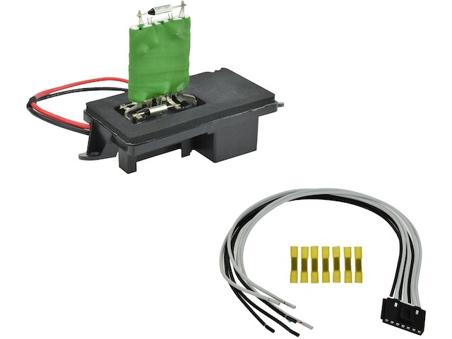 Front HVAC Blower Motor Resistor Kit 2 Piece Set - 2003-2006 Cadillac Escalade ESV - DIY Solutions 127824-07966312