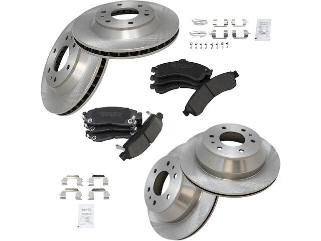 Front and Rear Ceramic Brake Pad and Rotor Kit - 2002-2005 Chevrolet Trailblazer - TRQ 3689-07974292