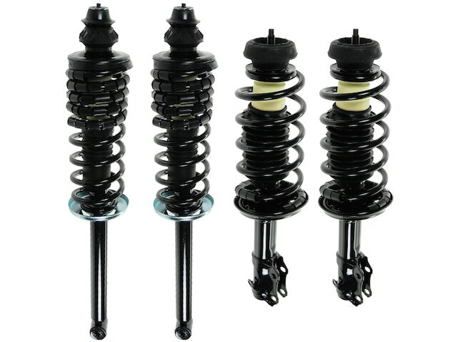 Front and Rear Strut and Coil Spring Assembly Set 4 Piece - 1996-1998 Volkswagen Jetta 2.0L 4-Cylinder - TRQ 7411-07986732