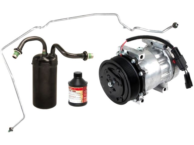 A/C Compressor Kit - with Compressor, Accumulator, Liquid Line with Orifice, Oil, and O-Rings - 1998-2002 Dodge Ram 3500 5.9L 6-Cylinder - Four Seasons 1998-05885851