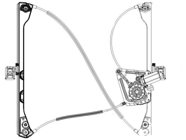 Front Right Window Regulator - 2001-2005 Pontiac Aztek Sport Utility - TYC 4607-05534681