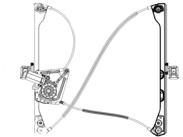 Front Left Window Regulator - 2001-2005 Pontiac Aztek Sport Utility - TYC 4607-05534682