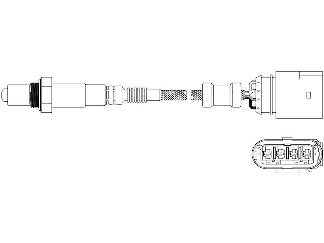 Oxygen Sensor - 2000-2002 Volkswagen Cabrio 2.0L 4-Cylinder ABA Naturally Aspirated GAS - Walker 7455-05733355